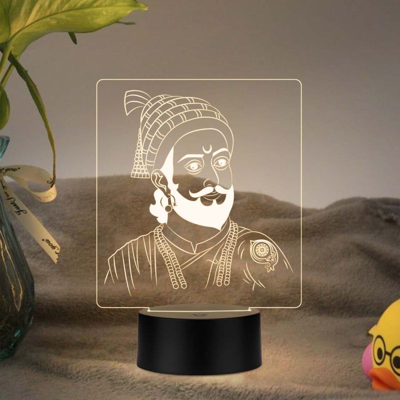 Chhatrapati Shivaji Maharaj Design Night Lamp